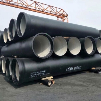 EN985 K9 Ductile Iron Pipe Seamless Round Zinc Bitumen Painting