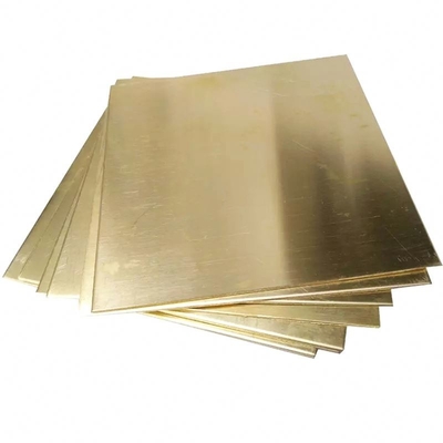 Customized Thickness 1.5 Mm Copper Sheet C26800 C27200 24x24 Shiny Brass